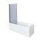 Milano Elswick - 1700mm x 750mm Standard Single Ended Shower Bath with Smoked Glass Bath Screen - Choice of Panels