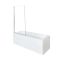 Milano Elswick - 1700mm x 750mm Standard Single Ended Shower Bath with Square Bath Screen and Panels
