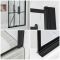 Milano Elswick - 1700mm x 750mm Standard Single Ended Shower Bath with Black Grid Bath Screen and Panels