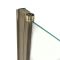 Milano Overton - 1700mm x 725mm Modern J-Shaped Corner Shower Bath with Antique Brass Bath Screen - Left / Right Hand Options