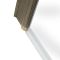 Milano Overton - 1700mm x 725mm Modern J-Shaped Corner Shower Bath with Antique Brass Bath Screen - Left / Right Hand Options