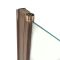 Milano Overton - 1700mm x 725mm Modern J-Shaped Corner Shower Bath with Brushed Copper Bath Screen - Left / Right Hand Options