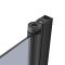 Milano Overton - 1700mm x 725mm Modern J-Shaped Corner Shower Bath with Smoked Glass Bath Screen - Left / Right Hand Options