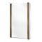 Milano Elswick - Modern L-Shaped Shower Bath with Antique Brass Bath Screen - Choice of Size, Panels and Left / Right Hand Options