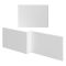 Milano Elswick - Modern L-Shaped Shower Bath with Antique Brass Bath Screen - Choice of Size, Panels and Left / Right Hand Options