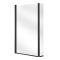 Milano Elswick - Modern L-Shaped Shower Bath with Black Bath Screen - Choice of Size, Panels and Left / Right Hand Options