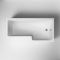 Milano Elswick - Modern L-Shaped Shower Bath with Chrome Bath Screen - Choice of Size, Panels and Left / Right Hand Options