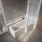 Milano Elswick - Modern L-Shaped Shower Bath with Chrome Bath Screen - Choice of Size, Panels and Left / Right Hand Options