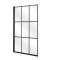 Milano Ballam - Modern Round Single Ended Shower Bath with Black Grid Bath Screen - Choice of Size and Panels