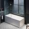 Milano Richmond - Traditional Art Deco Single Ended Shower Bath with Chrome Bath Screen - Choice of Size and Panels