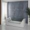 Milano Breeze - Whirlpool Single Ended Spa Bath - 1800mm x 800mm - Chrome