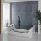 Milano Breeze - Whirlpool Single Ended Spa Bath - 1800mm x 800mm - Black