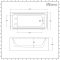 Milano Breeze - Whirlpool Single Ended Spa Bath - 1800mm x 800mm - Black