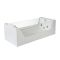 Milano Breeze - Whirlpool Single Ended Spa Bath - 1800mm x 800mm - Chrome