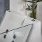 Milano Breeze - Whirlpool Single Ended Spa Bath - 1800mm x 800mm - Chrome