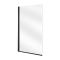 Milano Elswick - 1700mm x 750mm Modern Square Straight Shower Bath with Black Bath Screen - Choice of Panels