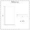 Milano Elswick - 1700mm x 750mm Modern Square Straight Shower Bath with Black Bath Screen - Choice of Panels