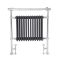 Milano Elizabeth - Anthracite and Chrome Traditional Heated Towel Rail - 930mm x 790mm (With Overhanging Rail)