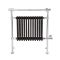 Milano Elizabeth - Black and Chrome Traditional Electric Heated Towel Rail - 930mm x 790mm (With Overhanging Rail)