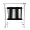 Milano Elizabeth - Black and Chrome Traditional Heated Towel Rail - 930mm x 790mm (With Overhanging Rail)