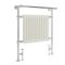 Milano Elizabeth - White and Chrome Traditional Heated Towel Rail - 930mm x 790mm (With Overhanging Rail)