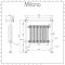Milano Elizabeth - White and Chrome Traditional Heated Towel Rail - 930mm x 790mm (With Overhanging Rail)
