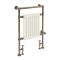 Milano Elizabeth - Dark Burshed Brass Traditional Dual Fuel Heated Towel Rail - 930mm x 620mm - Choice of Wi-Fi Thermostat and Cable Cover