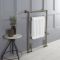 Milano Elizabeth - Dark Burshed Brass Traditional Dual Fuel Heated Towel Rail - 930mm x 620mm - Choice of Wi-Fi Thermostat and Cable Cover