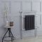 Milano Elizabeth - Anthracite and Chrome Traditional Electric Heated Towel Rail - 930mm x 620mm