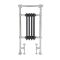 Milano Elizabeth - Anthracite and Chrome Traditional Heated Towel Rail - 930mm x 452mm (With Overhanging Rail)