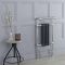Milano Elizabeth - Anthracite and Chrome Traditional Heated Towel Rail - 930mm x 452mm (With Overhanging Rail)