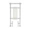 Milano Elizabeth - White and Chrome Traditional Heated Towel Rail - 930mm x 452mm (With Overhanging Rail)