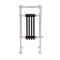 Milano Elizabeth - Black and Chrome Traditional Electric Heated Towel Rail - 930mm x 450mm