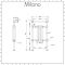 Milano Elizabeth - White and Chrome Traditional Heated Towel Rail - 930mm x 450mm