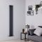 Milano Aruba Slim - Anthracite Space-Saving Vertical Designer Radiator - 1780mm x 236mm (Single Panel)