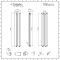 Milano Alpha - White Flat Panel Vertical Designer Radiator - 1780mm x 280mm (Double Panel)