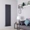 Milano Alpha - Anthracite Flat Panel Vertical Designer Radiator - 1780mm x 490mm (Double Panel)