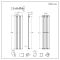 Milano Alpha - Anthracite Flat Panel Vertical Designer Radiator - 1780mm x 350mm (Single Panel)