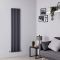 Milano Viti - Anthracite Diamond Panel Vertical Designer Radiator - 1780mm x 420mm (Double Panel)