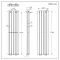 Milano Viti - Anthracite Diamond Panel Vertical Designer Radiator - 1780mm x 420mm (Double Panel)