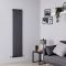Milano Viti - Anthracite Diamond Panel Vertical Designer Radiator - 1780mm x 420mm (Single Panel)