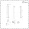 Milano Aruba Slim - Black Space-Saving Vertical Designer Radiator - 1780mm x 236mm (Single Panel)