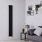 Milano x ECOSO Aruba Slim - Electric- Black Vertical Designer Radiator - 1780mm x 236mm (Single Panel) - with Wi-FI Thermostatic Heating Element