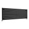 Milano Aruba - Black Horizontal Designer Radiator - 590mm x 1780mm (Single Panel)