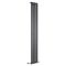 Milano Alpha - Black Flat Panel Vertical Designer Radiator - 1780mm x 280mm (Single Panel)