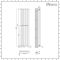 Milano Alpha - Chrome Flat Panel Vertical Designer Radiator - 1800mm x 375mm (Single Panel)