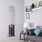 Milano Alpha - Chrome Flat Panel Vertical Designer Radiator - 1800mm x 375mm (Single Panel)