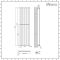 Milano Alpha - Chrome Flat Panel Vertical Designer Radiator - 1800mm x 450mm (Single Panel)