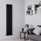 Milano Aruba - Black Vertical Designer Radiator - 1780mm x 354mm (Double Panel)
