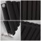 Milano Aruba - Black Vertical Designer Radiator - 1780mm x 472mm (Double Panel)